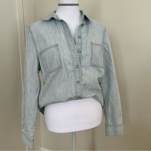 Joe Fresh Jean Shirt Light Blue denim Womens Large